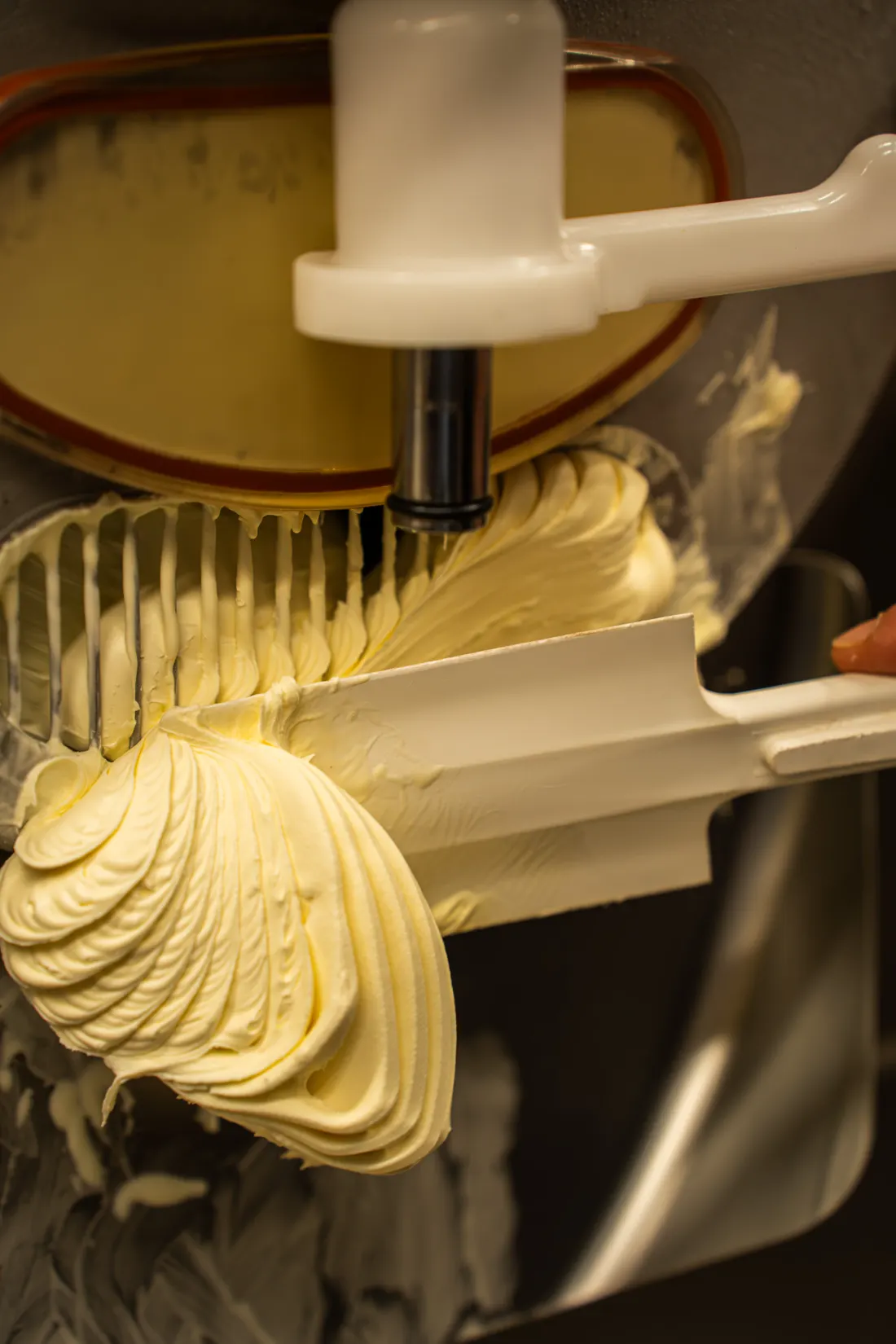 Gelato artigianale alla crema nel laboratorio di Café du Globe a Pistoia